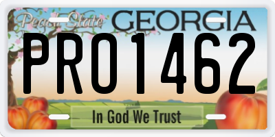 GA license plate PRO1462