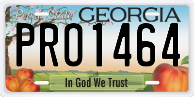 GA license plate PRO1464