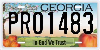 GA license plate PRO1483