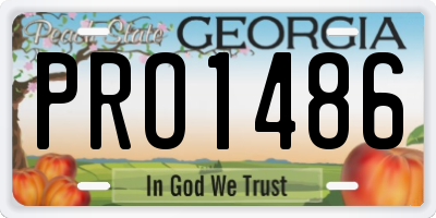 GA license plate PRO1486