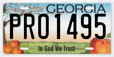 GA license plate PRO1495