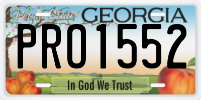 GA license plate PRO1552