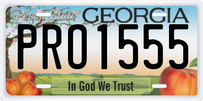 GA license plate PRO1555