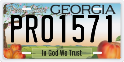 GA license plate PRO1571