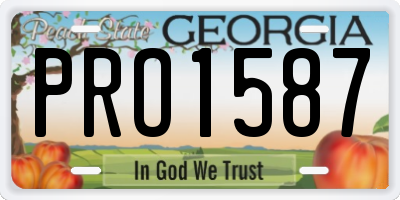 GA license plate PRO1587