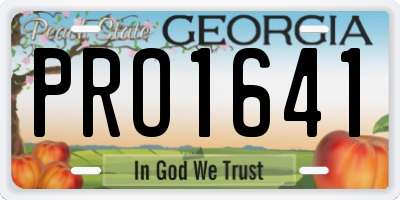GA license plate PRO1641