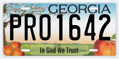 GA license plate PRO1642