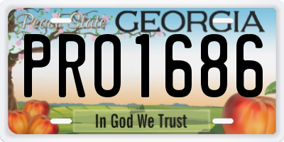 GA license plate PRO1686