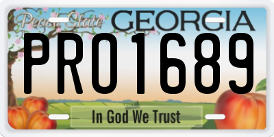 GA license plate PRO1689