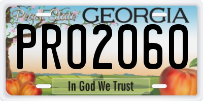 GA license plate PRO2060