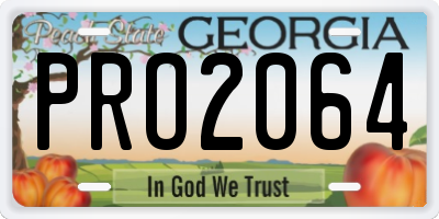 GA license plate PRO2064