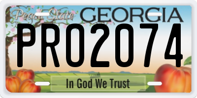 GA license plate PRO2074