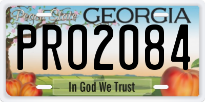 GA license plate PRO2084