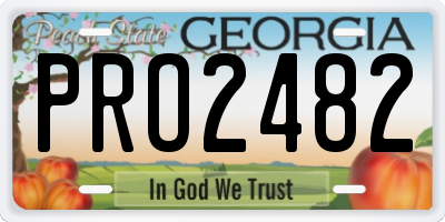 GA license plate PRO2482
