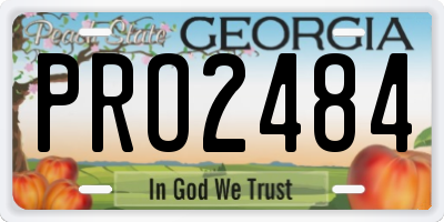 GA license plate PRO2484