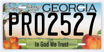 GA license plate PRO2527