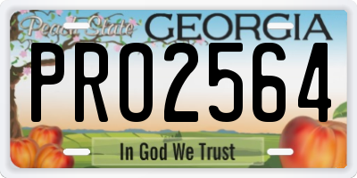 GA license plate PRO2564