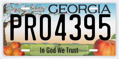 GA license plate PRO4395