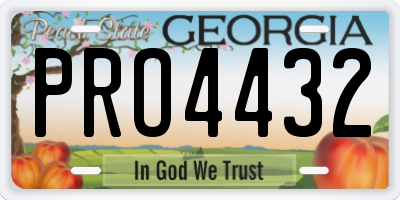 GA license plate PRO4432