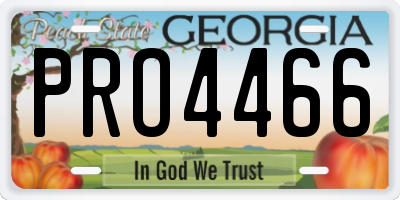 GA license plate PRO4466