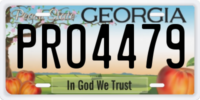GA license plate PRO4479
