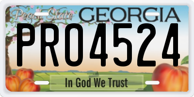 GA license plate PRO4524