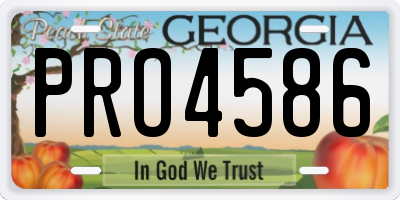 GA license plate PRO4586