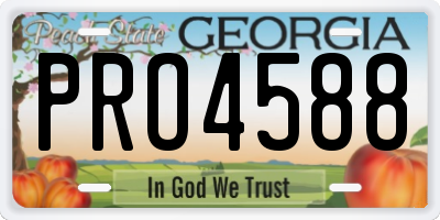 GA license plate PRO4588