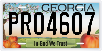 GA license plate PRO4607