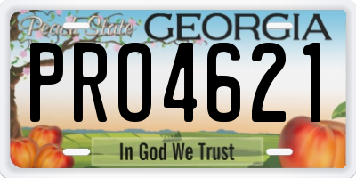 GA license plate PRO4621