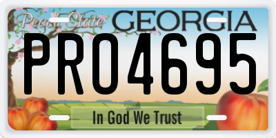 GA license plate PRO4695