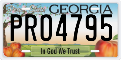 GA license plate PRO4795