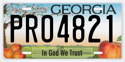 GA license plate PRO4821