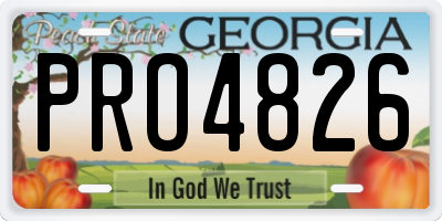GA license plate PRO4826