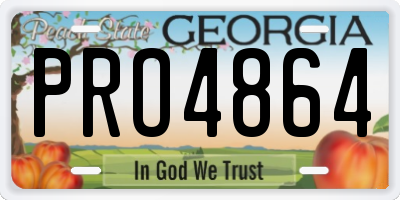 GA license plate PRO4864