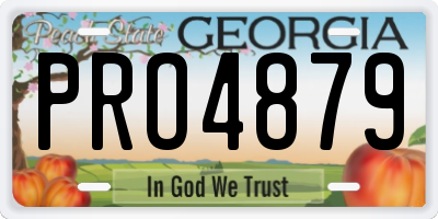 GA license plate PRO4879