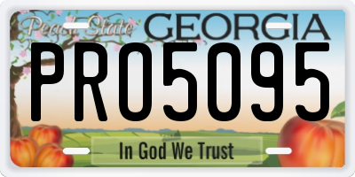 GA license plate PRO5095