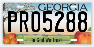 GA license plate PRO5288
