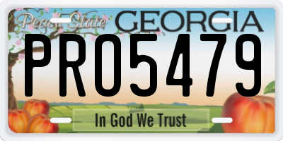 GA license plate PRO5479