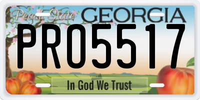 GA license plate PRO5517