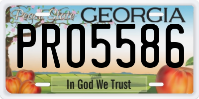 GA license plate PRO5586