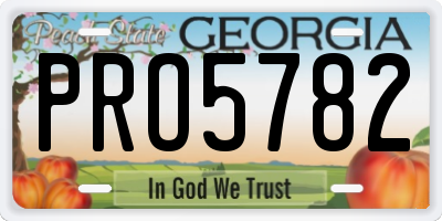 GA license plate PRO5782