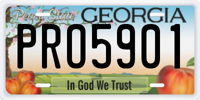 GA license plate PRO5901