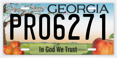 GA license plate PRO6271