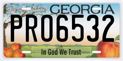 GA license plate PRO6532