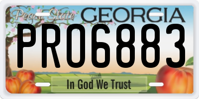 GA license plate PRO6883