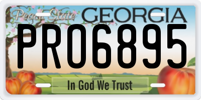 GA license plate PRO6895