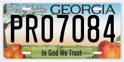 GA license plate PRO7084