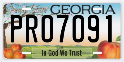 GA license plate PRO7091