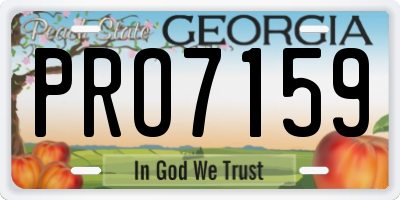GA license plate PRO7159